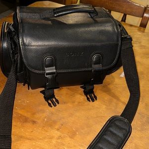 Vintage Sony Leather Camera Bag